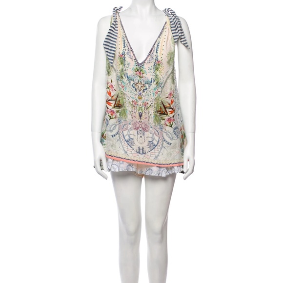 BRAND NEW !! CAMILLA Printed Tassel Accents Short Set w/ Tags Size: S